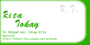 rita tokay business card